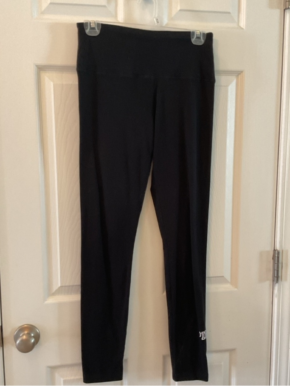 Victoria Secret Womens PINK Medium Black/White Yoga Leggings